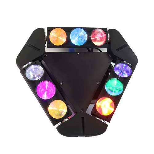 9 LED Triangle Moving Head